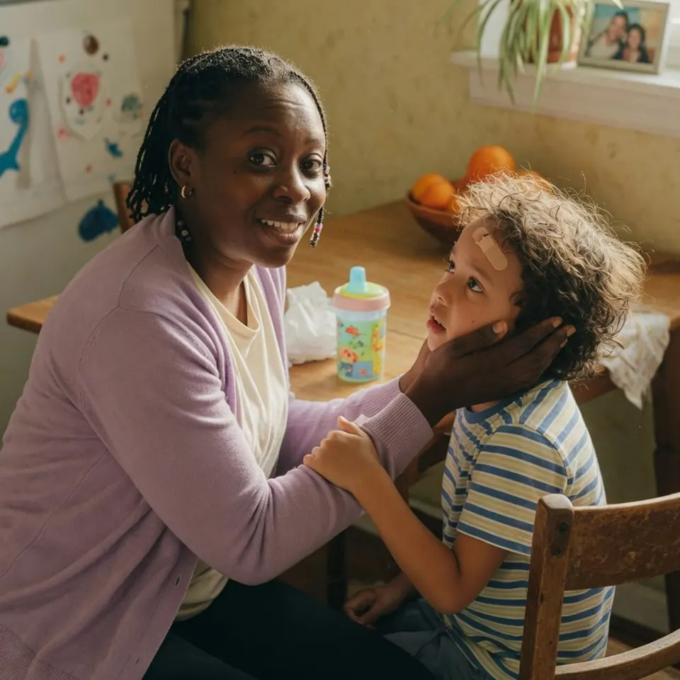 A caregiver comforting a child — Liftoff ABA in Absecon
