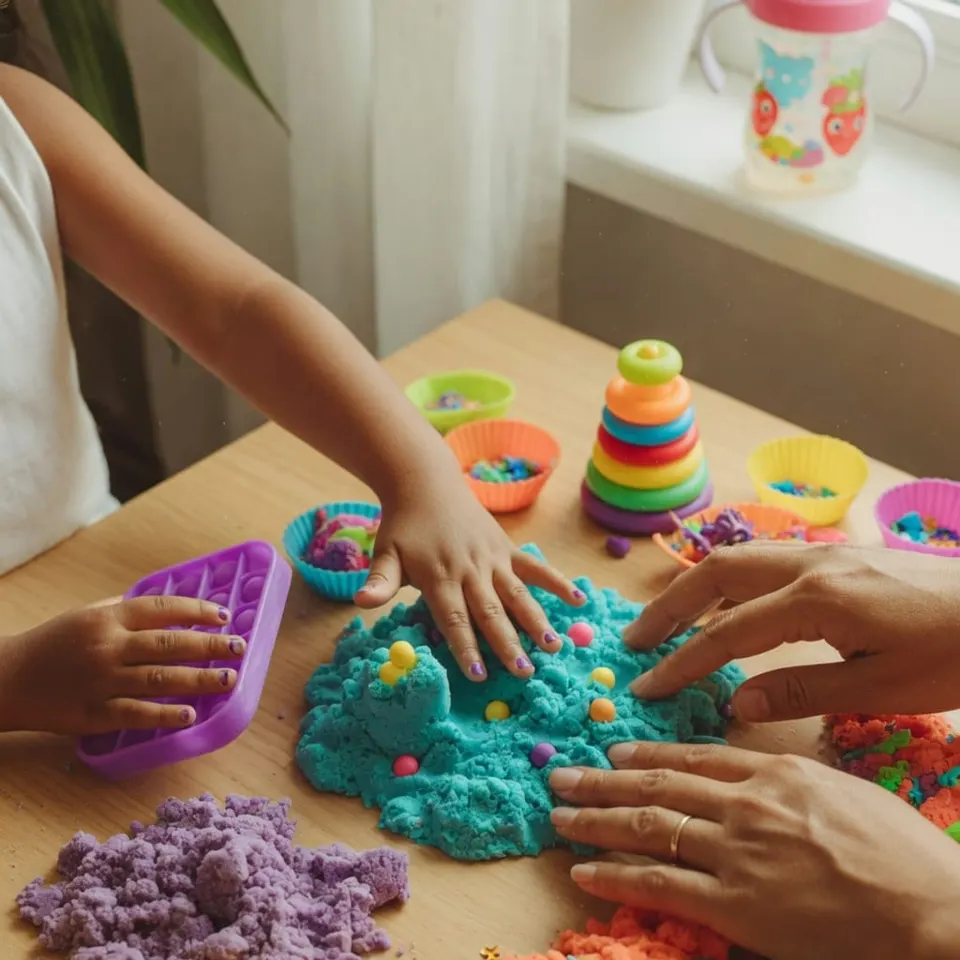 A child exploring a sensory activity — Liftoff ABA in Teaneck