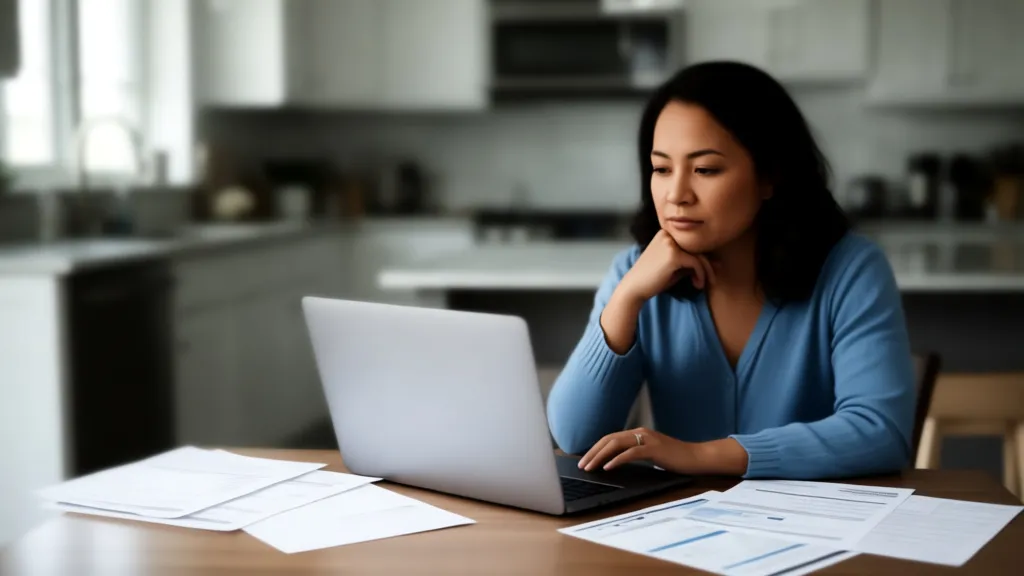 A parent reviewing insurance coverage for ABA therapy costs in New Jersey.