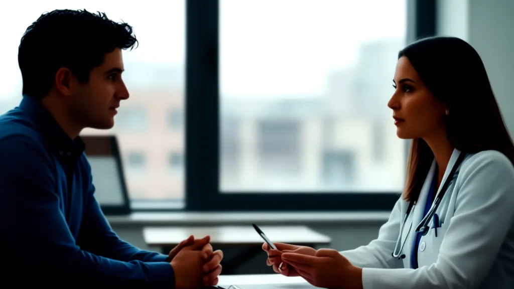 Parent interviewing an ABA provider during a consultation.