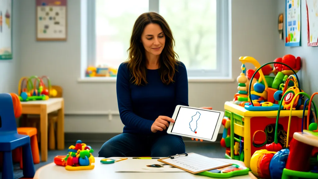 A modern, welcoming ABA therapy room designed for children with autism.